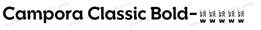 Campora Classic Bold字体转换